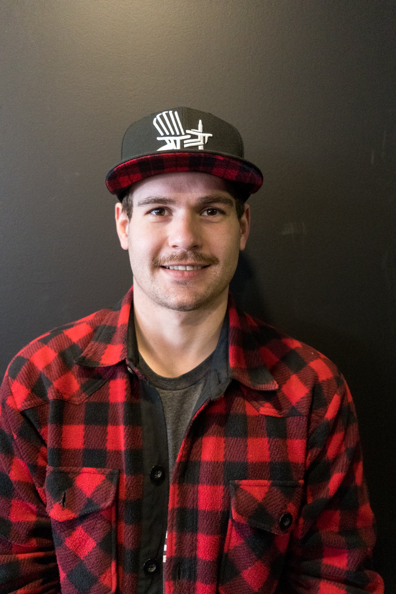 Black with Plaid Chair Snapback